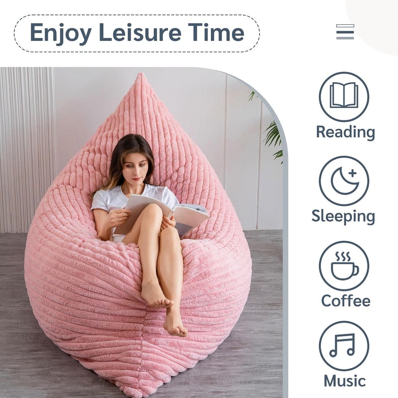 Giant Bean Bag Bed Square Chair Large Sofa