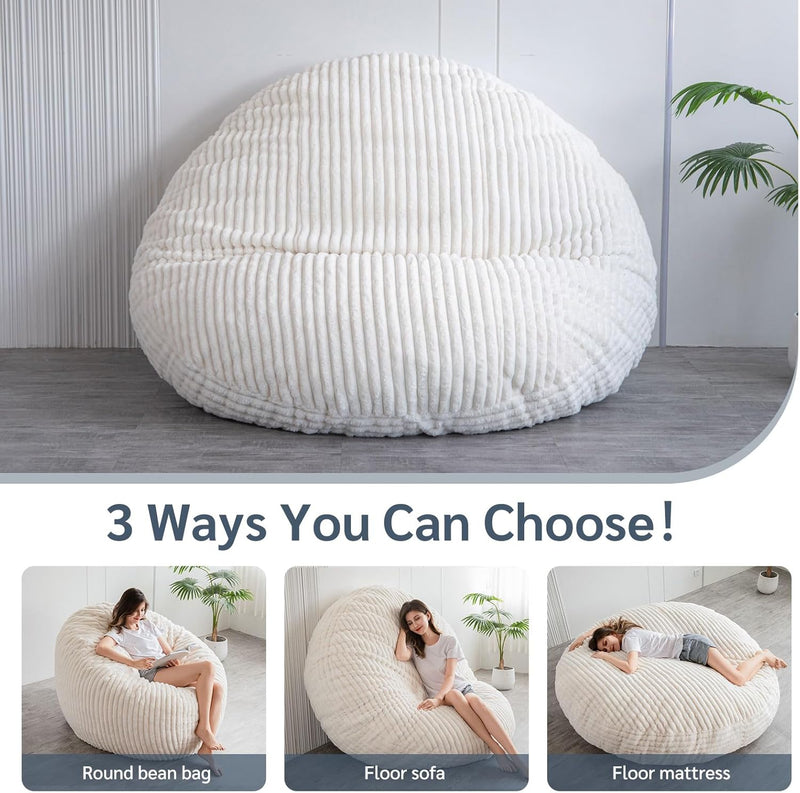 Giant Bean Bag Bed Square Chair Large Sofa