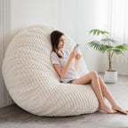 Giant Bean Bag Bed Square Chair Large Sofa