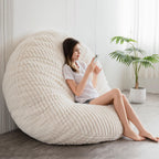 Giant Bean Bag Bed Square Chair Large Sofa