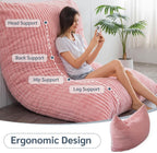 Giant Bean Bag Bed Square Chair Large Sofa