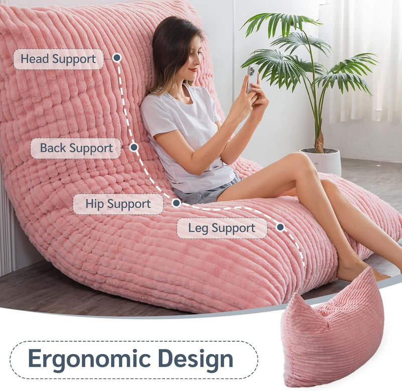 Giant Bean Bag Bed Square Chair Large Sofa