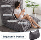 Giant Bean Bag Bed Square Chair Large Sofa