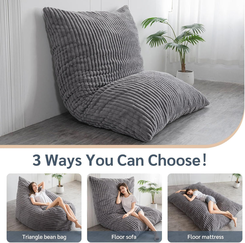 Giant Bean Bag Bed Square Chair Large Sofa