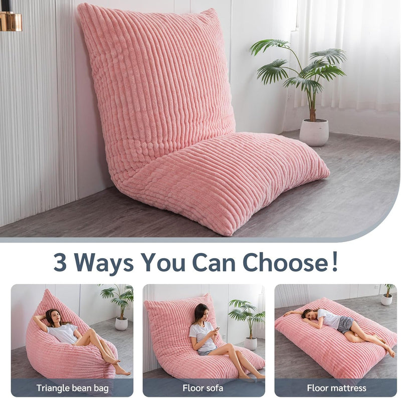 Giant Bean Bag Bed Square Chair Large Sofa