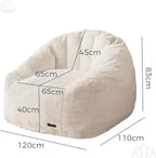 Giant Bean Bag Chair Faux Fur Shell Shaped