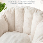 Giant Bean Bag Chair Faux Fur Shell Shaped
