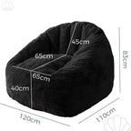 Giant Bean Bag Chair Faux Fur Shell Shaped