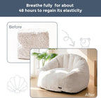 Giant Bean Bag Chair Faux Fur Shell Shaped
