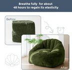 Giant Bean Bag Chair Faux Fur Shell Shaped