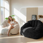 Giant Bean Bag Chair Faux Fur Shell Shaped