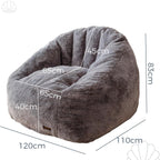 Giant Bean Bag Chair Faux Fur Shell Shaped