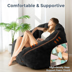 Giant Bean Bag Chair Faux Fur Shell Shaped