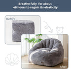 Giant Bean Bag Chair Faux Fur Shell Shaped