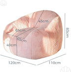 Giant Bean Bag Chair Faux Fur Shell Shaped