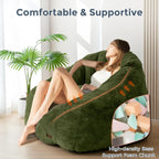 Giant Bean Bag Chair Faux Fur Shell Shaped
