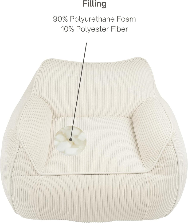 Giant Bean Bag Chair in Corduroy