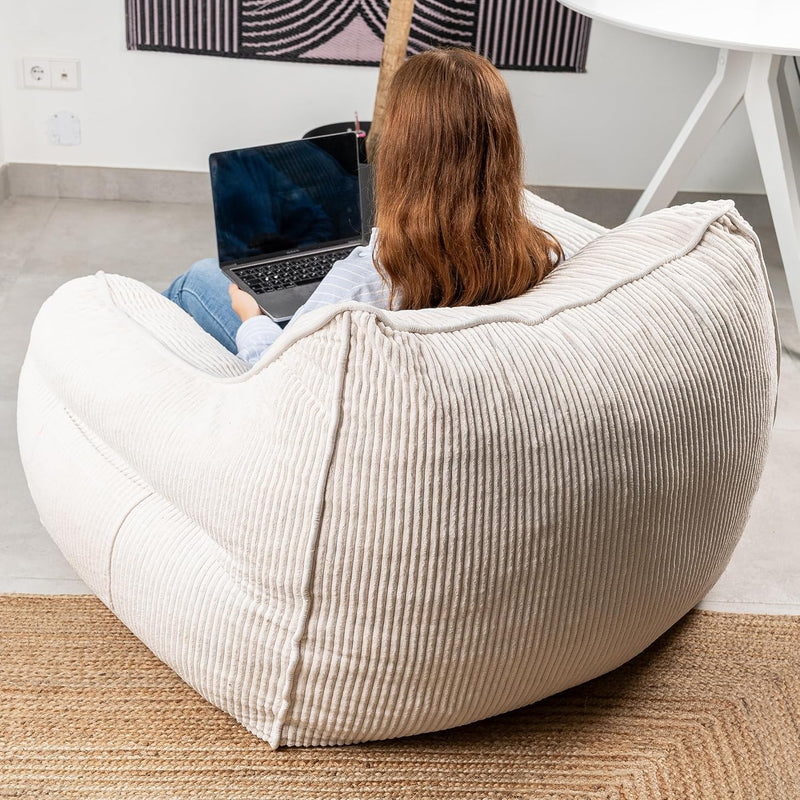 Giant Bean Bag Chair in Corduroy