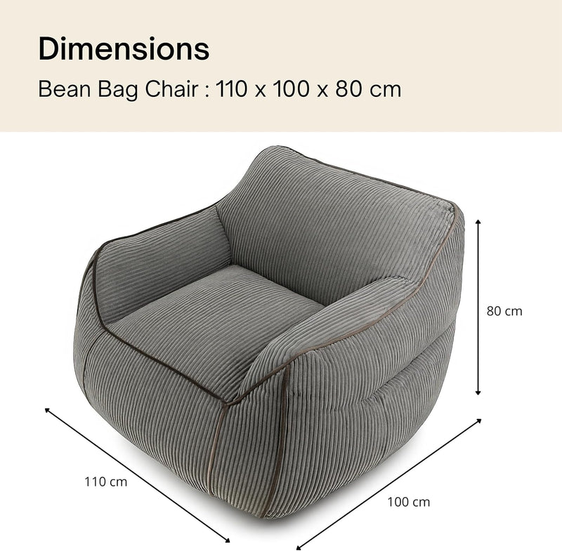 Giant Bean Bag Chair in Corduroy