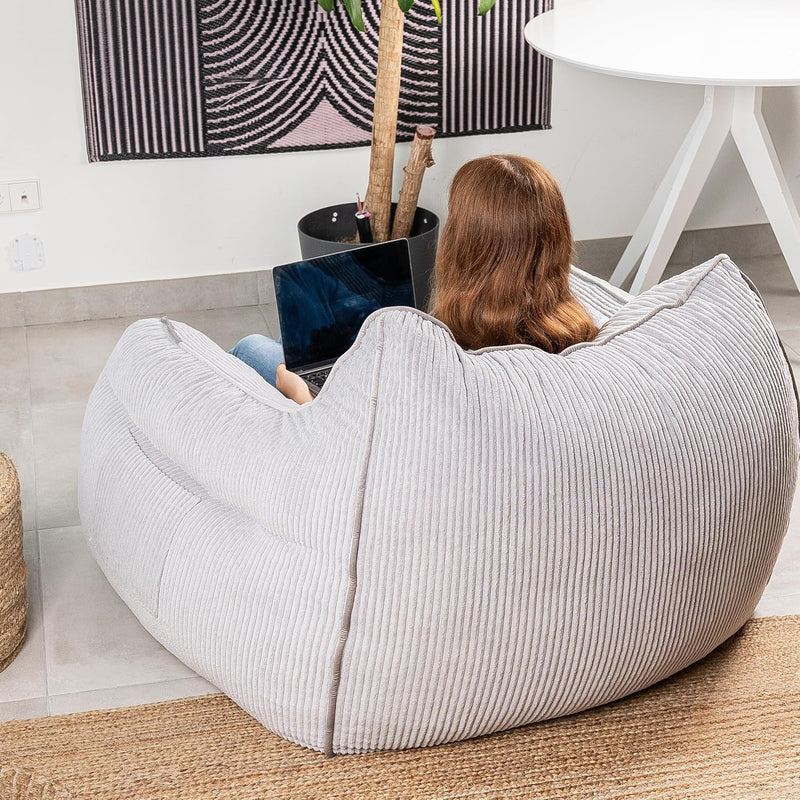 Giant Bean Bag Chair in Corduroy