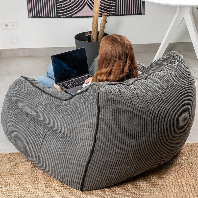 Giant Bean Bag Chair in Corduroy
