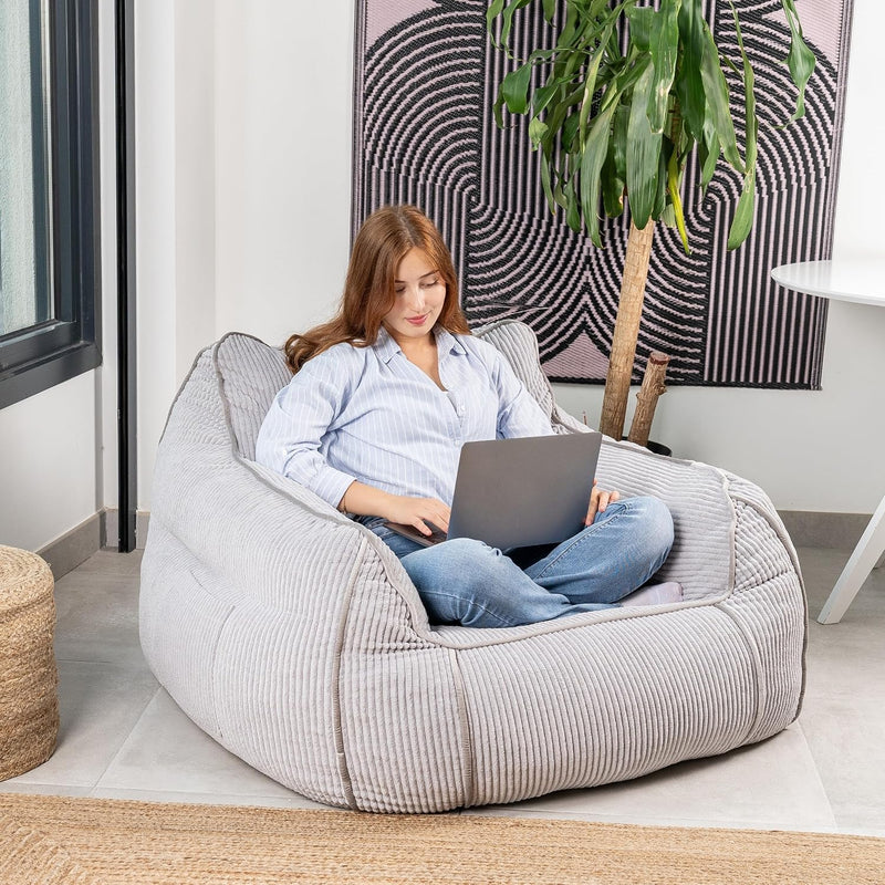 Giant Bean Bag Chair in Corduroy