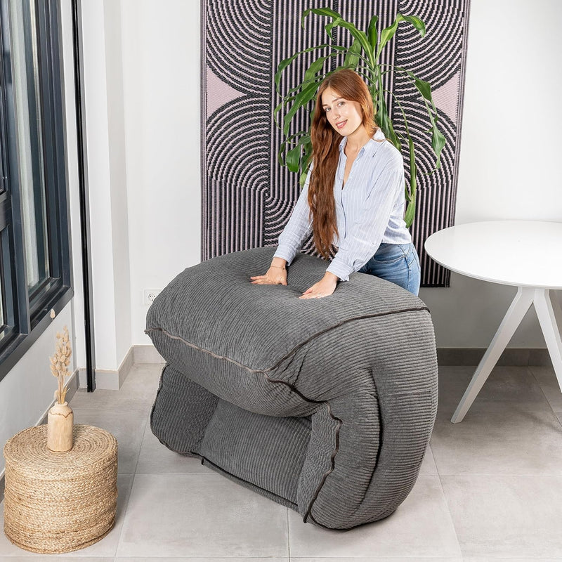 Giant Bean Bag Chair in Corduroy