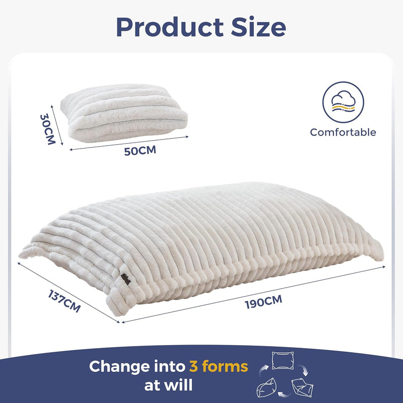 Giant Bean Bag Chair Faux Fur Lazy Lounge
