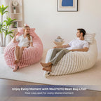 Giant Bean Bag with Pillow Soft Corduroy