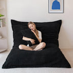 Giant Bean Bag with Pillow Soft Corduroy