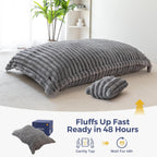 Giant Bean Bag with Pillow Soft Corduroy