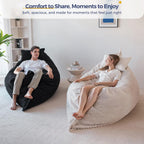 Giant Bean Bag with Pillow Soft Corduroy
