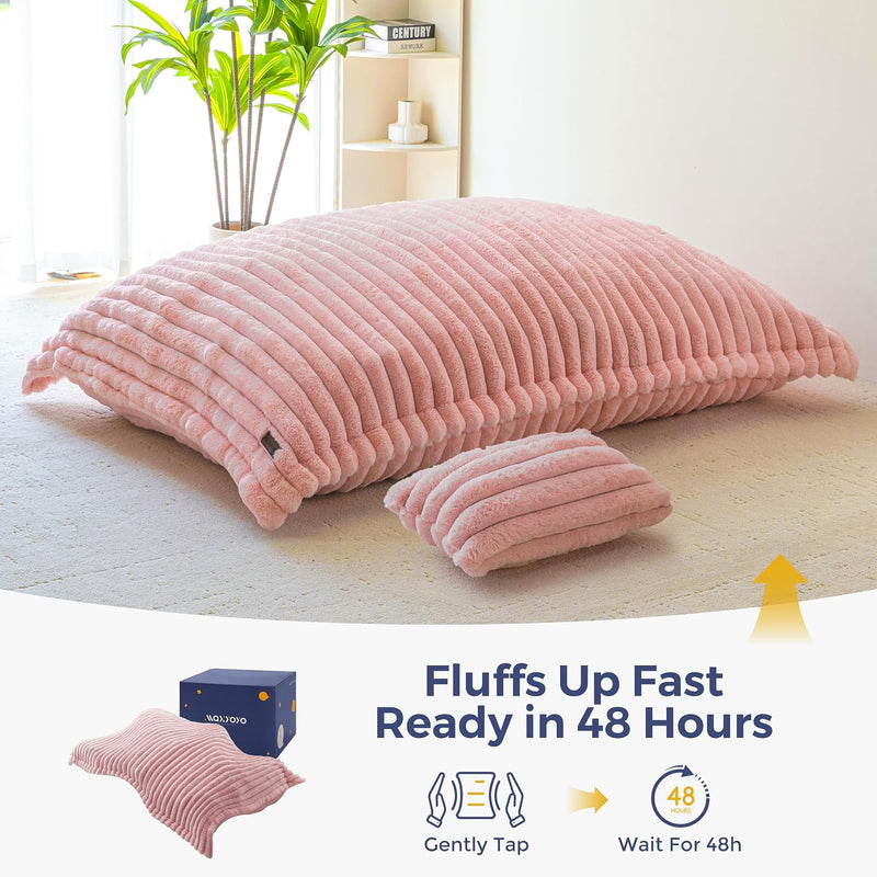 Giant Bean Bag with Pillow Soft Corduroy