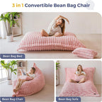 Giant Bean Bag with Pillow Soft Corduroy