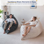 Giant Bean Bag with Pillow Soft Corduroy