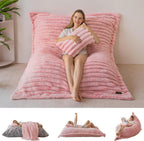 Giant Bean Bag with Pillow Soft Corduroy