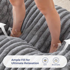 Giant Bean Bag with Pillow Soft Corduroy