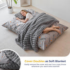 Giant Bean Bag with Pillow Soft Corduroy