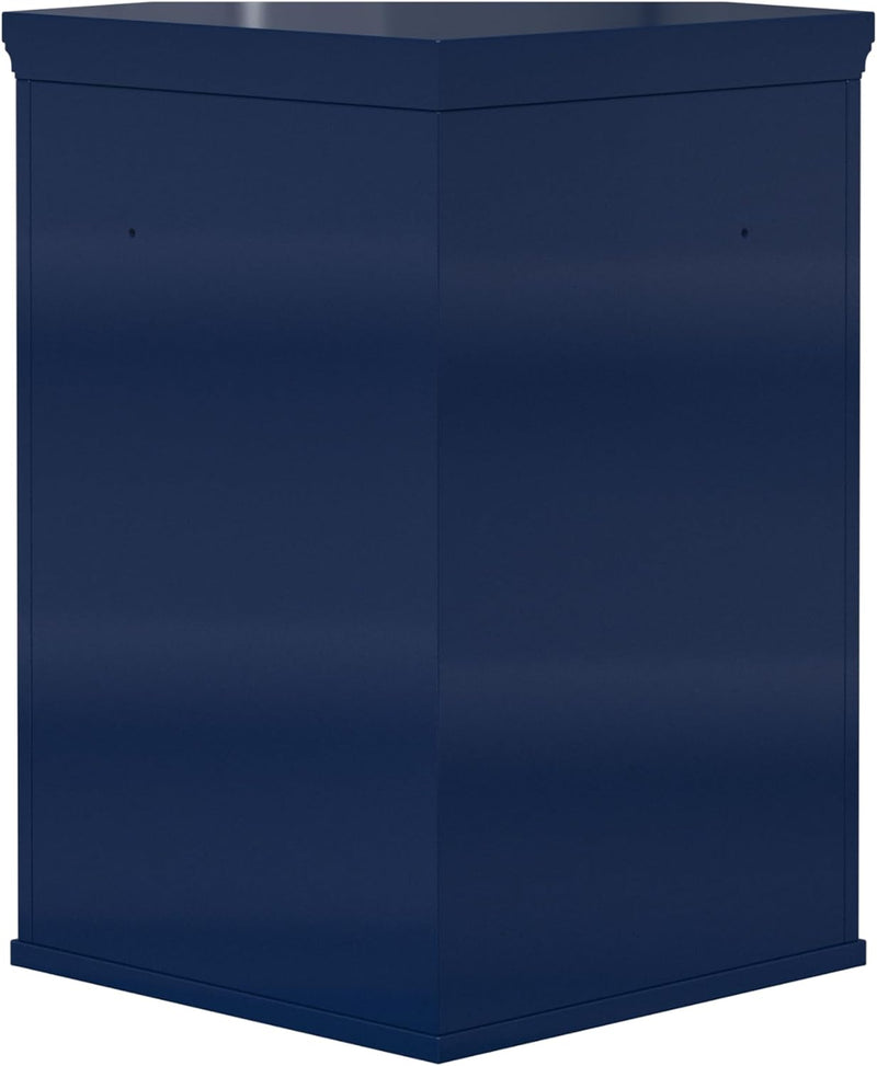 Glancy Removable Corner Wall Cabinet with Faux Louvered