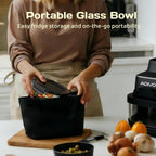 Glass Air Fryer 4L 1.5L Dual Capacity Visual