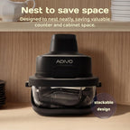 Glass Air Fryer 4L 1.5L Dual Capacity Visual