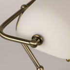 Glass Bankers Desk Lamp with Pull Chain Switch