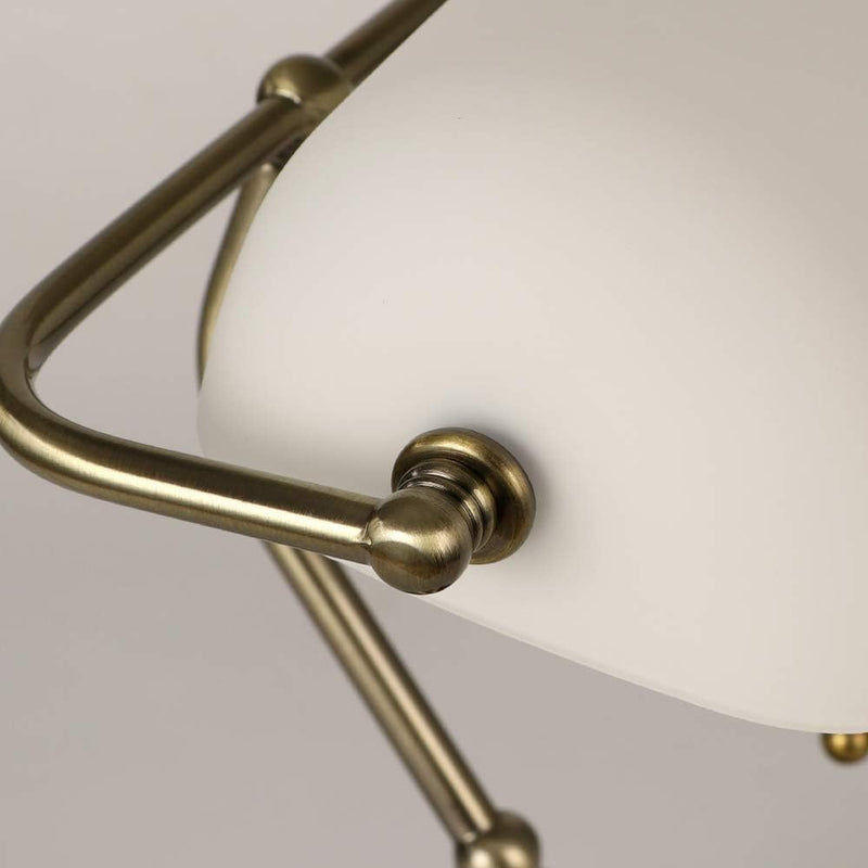 Glass Bankers Desk Lamp USB Fast Charging Port
