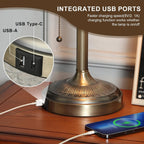 Glass Bankers Desk Lamp with Pull Chain Switch