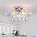 Floral Crystal Ceiling Light 3-Light Chandelier