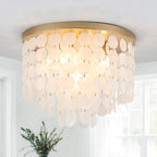 Floral Crystal Ceiling Light 3-Light Chandelier