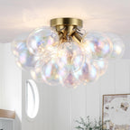 Floral Crystal Ceiling Light 3-Light Chandelier