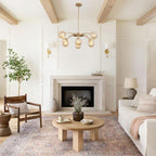 Floral Crystal Ceiling Light 3-Light Chandelier