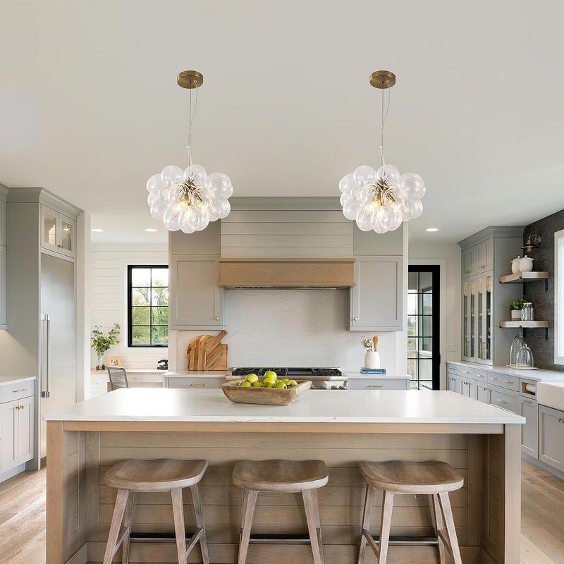 Floral Crystal Ceiling Light 3-Light Chandelier