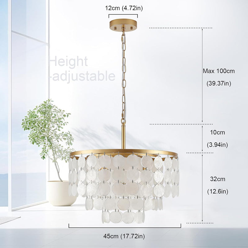 Floral Crystal Ceiling Light 3-Light Chandelier